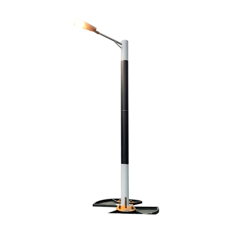 DDK-SSPL-2000 Stalp solar cilindru cu brațe simple/duble și lămpi LED stradale